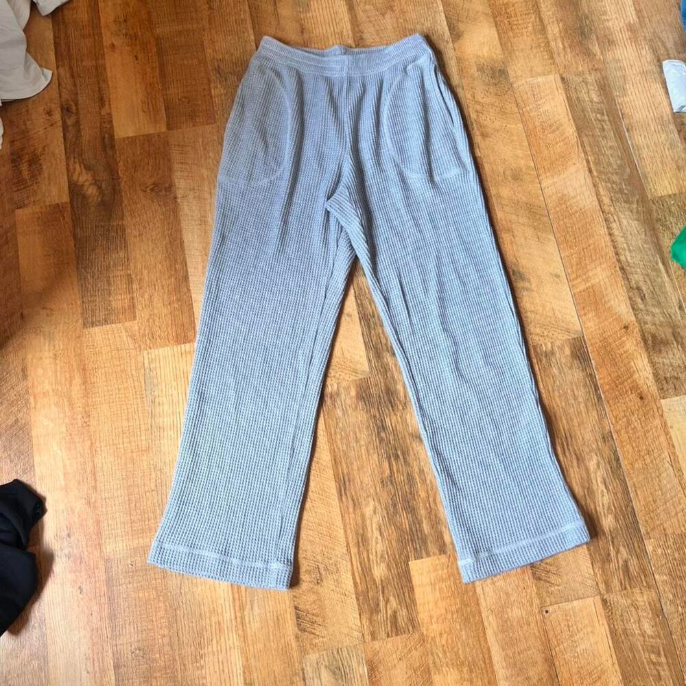 Aerie wide leg grey waffle pant - Picture 4 of 7